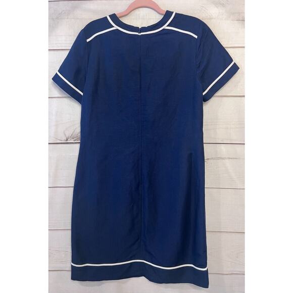 Banana Republic Size 12 Navy White Dress NWT MSRP $139 - Picture 2 of 6